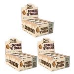 Kit 3X Barrinha de Proteina - 12 Barras 45g Cookies & Cream - Eat Clean