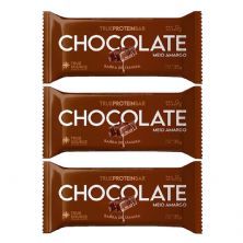 Kit 3X Barrinha de T�mara True Bar Protein - 1 Unidade de 35g Chocolate Meio Amargo - True Source