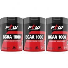 Kit 3X Bcaa 1000 2:1:1 - 60 C�psulas - FTW