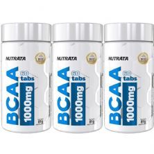 Kit 3X BCAA 1000mg - 60 Tabs - Nutrata