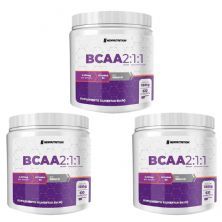 Kit 3X Bcaa 2:1:1 - 180g Natural - NewNutrition