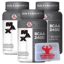 Kit 3x Bcaa 60 caps (180 C�ps) - Max Titanium