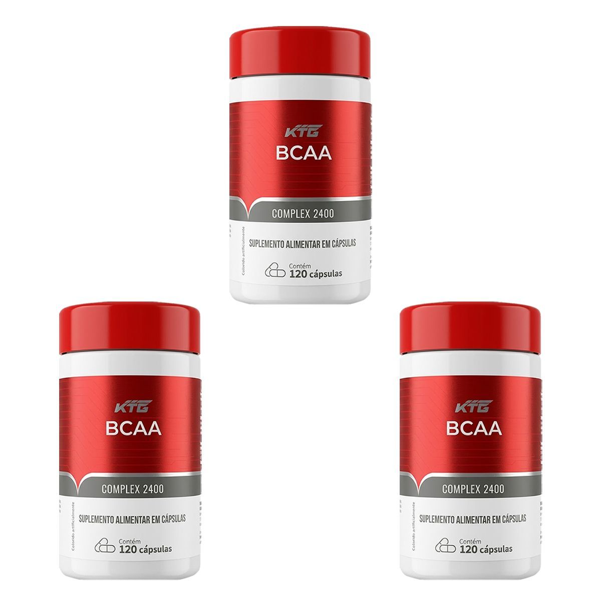 Kit 3X BCAA Complex 2400 - 120 C�psulas - Katigu�