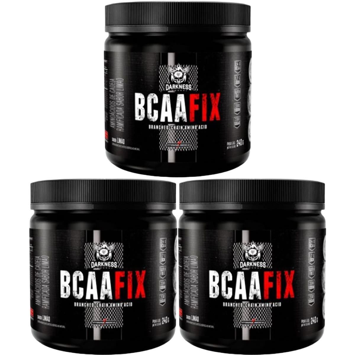 Kit 3X BCAA Fix - 240g Lim�o - Integralm�dica