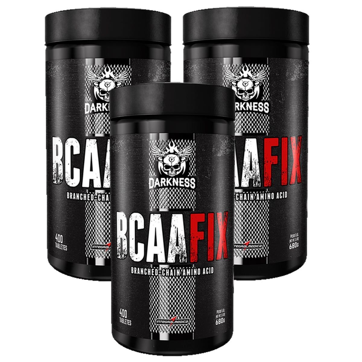 Kit 3X BCAA Fix Darkness - 400 Tabletes - IntegralM�dica