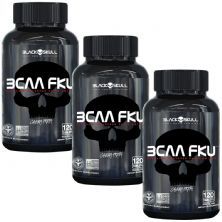 Kit 3X Bcaa FKU - 120 Tablets - Black skull