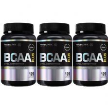 Kit 3X BCAA Plus - 120 C�psulas - Probi�tica