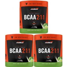 Kit 3X Bcaa Premium 2:1:1 - 210g Lim�o com Hortel� - New Millen
