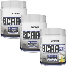 Kit 3X BCAA Pure - 300g Abacaxi com Hortel� - Nutrata