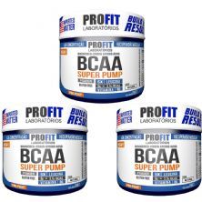 Kit 3X Bcaa Super Pump Powder 6:1:1 - 150g Natural - ProFit