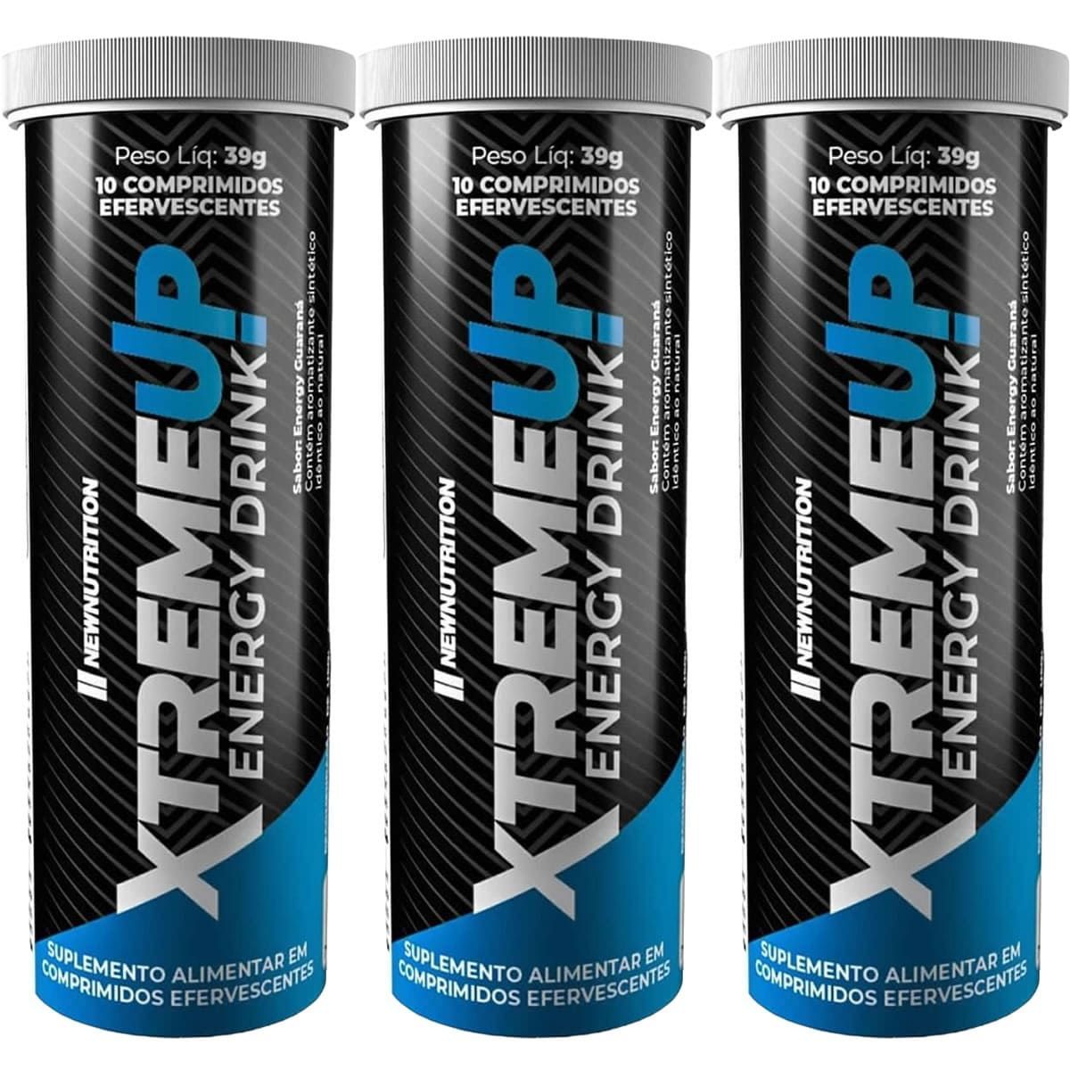 Kit 3X Bebida Energ�tica Efervescente XtremeUP - 10 Pastilhas - NewNutrition