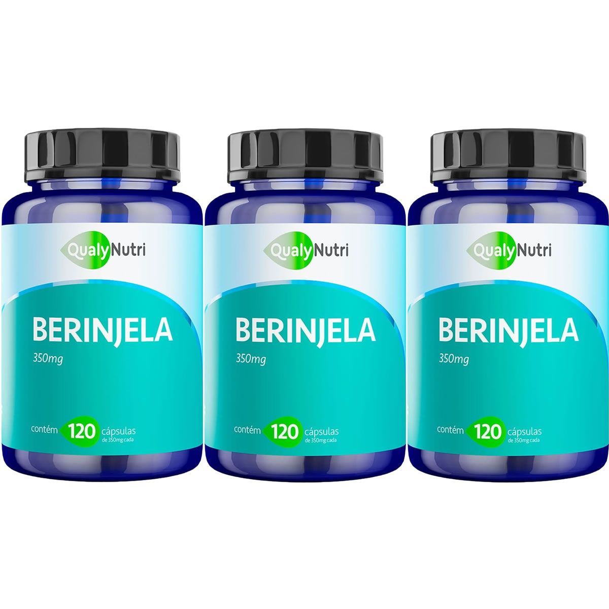 Kit 3X Berinjela - 120 C�psulas - QualyNutri
