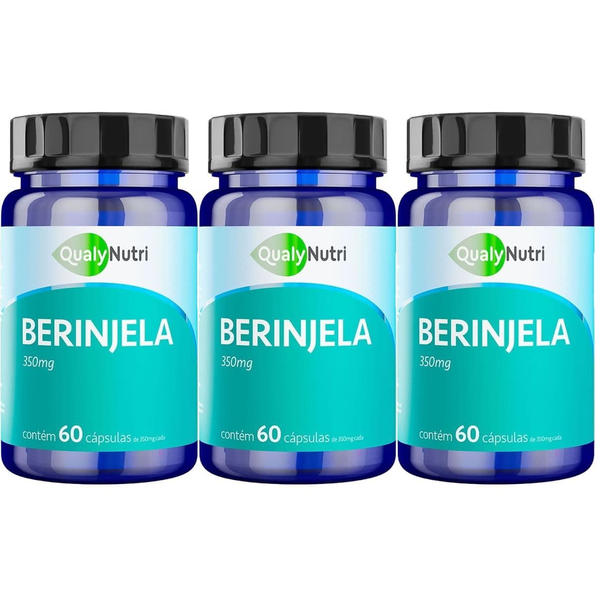 Kit 3X Berinjela - 60 C�psulas - QualyNutri