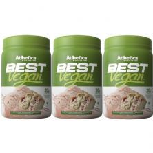 Kit 3X Best Vegan - 500g Muffin com Morango & Banana - Atlhetica Nutrition