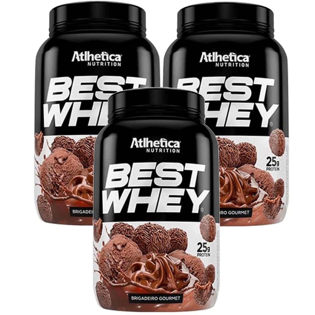 Kit 3X Best Whey - 900g Brigadeiro Gourmet - Atlhetica Nutrition