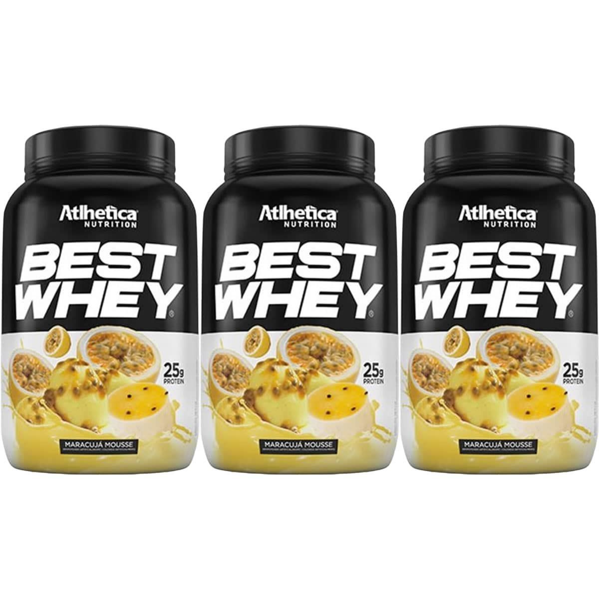 Kit 3X Best Whey - 900g Mousse de Maracuj� - Atlhetica Nutrition