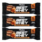 Kit 3X Best Whey Bar - 1 Unidade 62g Crocante de Caramelo - Atlhetica Nutrition