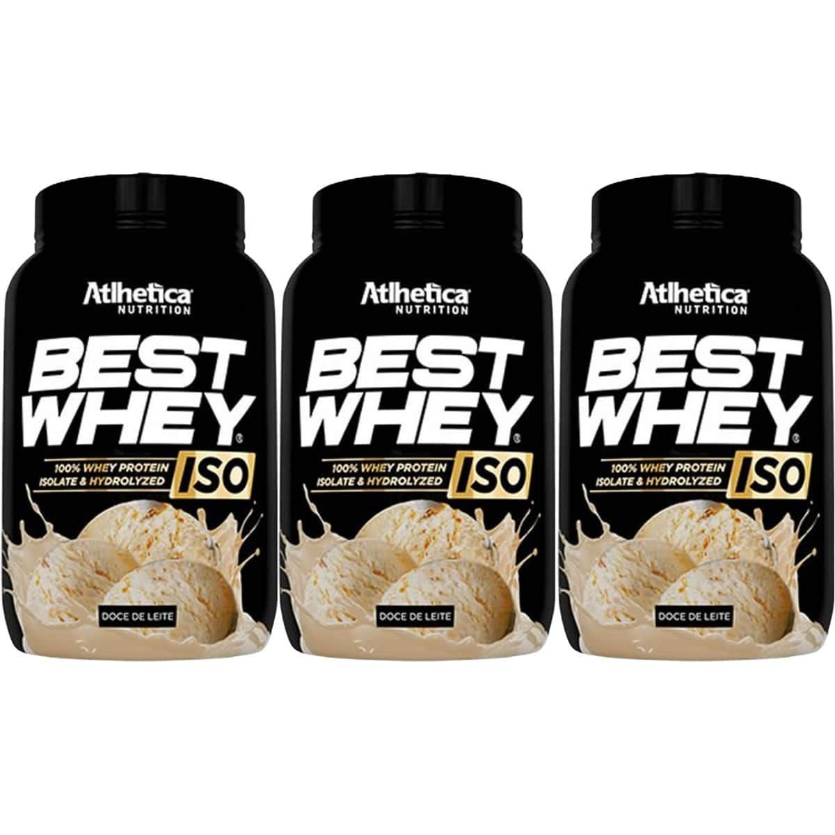 Kit 3X Best Whey Iso - 900g Doce de Leite - Atlhetica  Nutrition