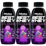 Kit 3X Best Whey Total Clean - 350ml  Uva Com Hibisco - Atlhetica Nutrition