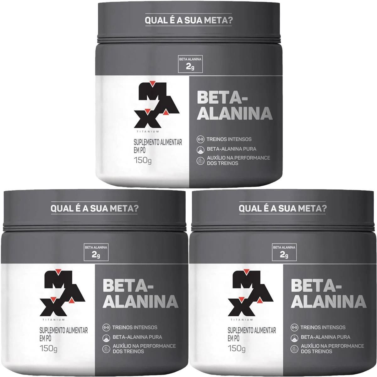Kit 3X Beta-alanina - 150g - Max Titanium