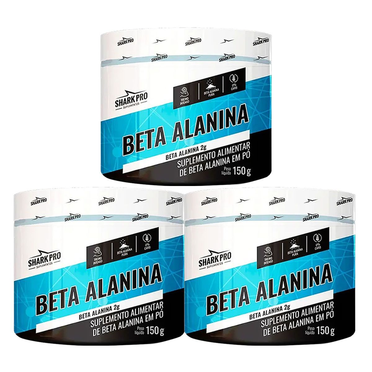 Kit 3X Beta Alanina - 150g - Shark Pro