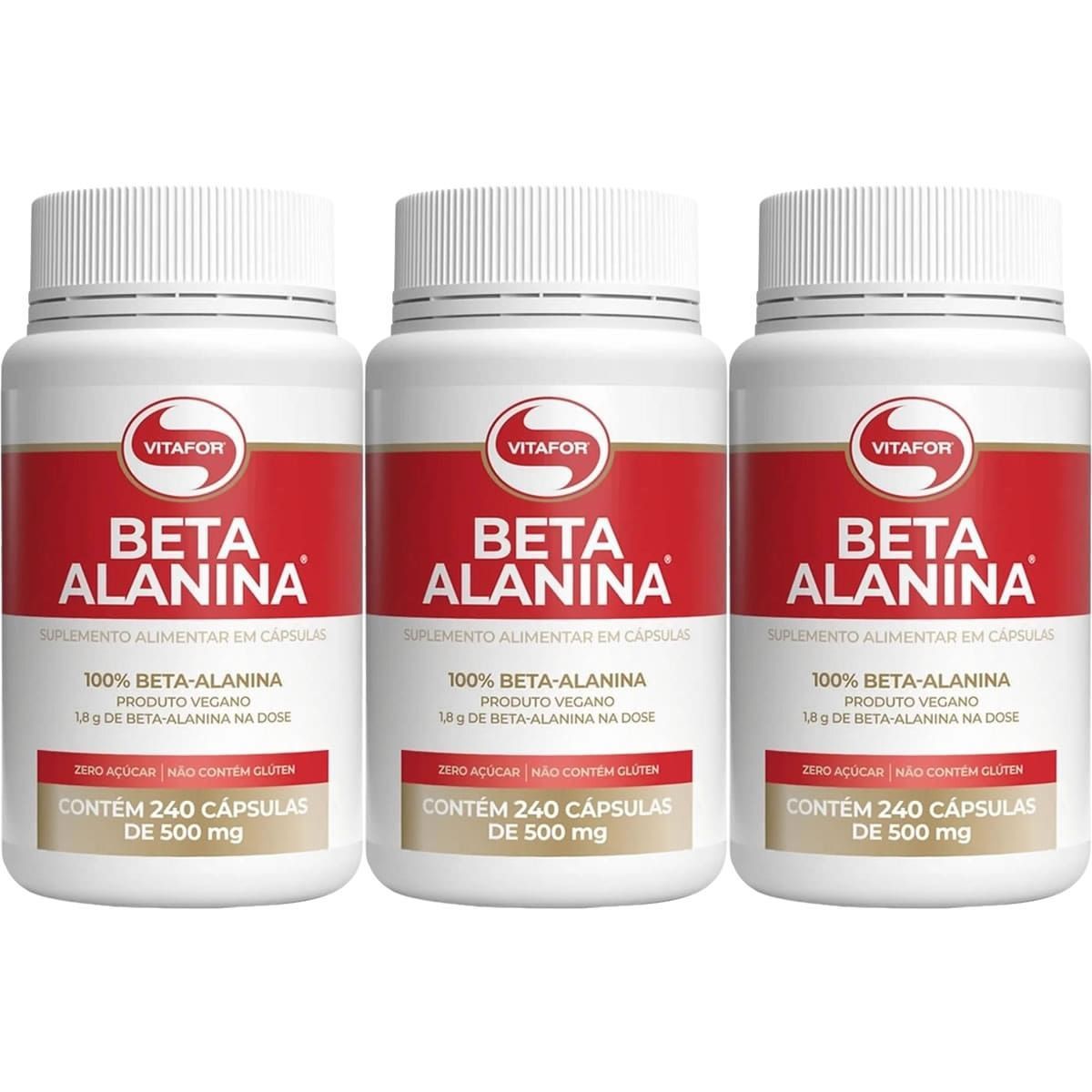Kit 3X Beta Alanina - 240 C�psulas - Vitafor