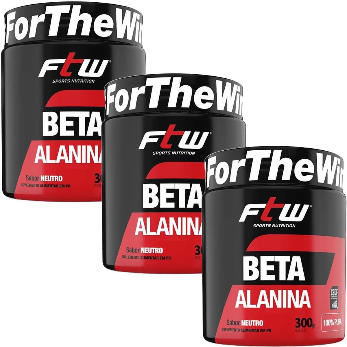 Kit 3X Beta Alanina - 300g Neutro - FTW
