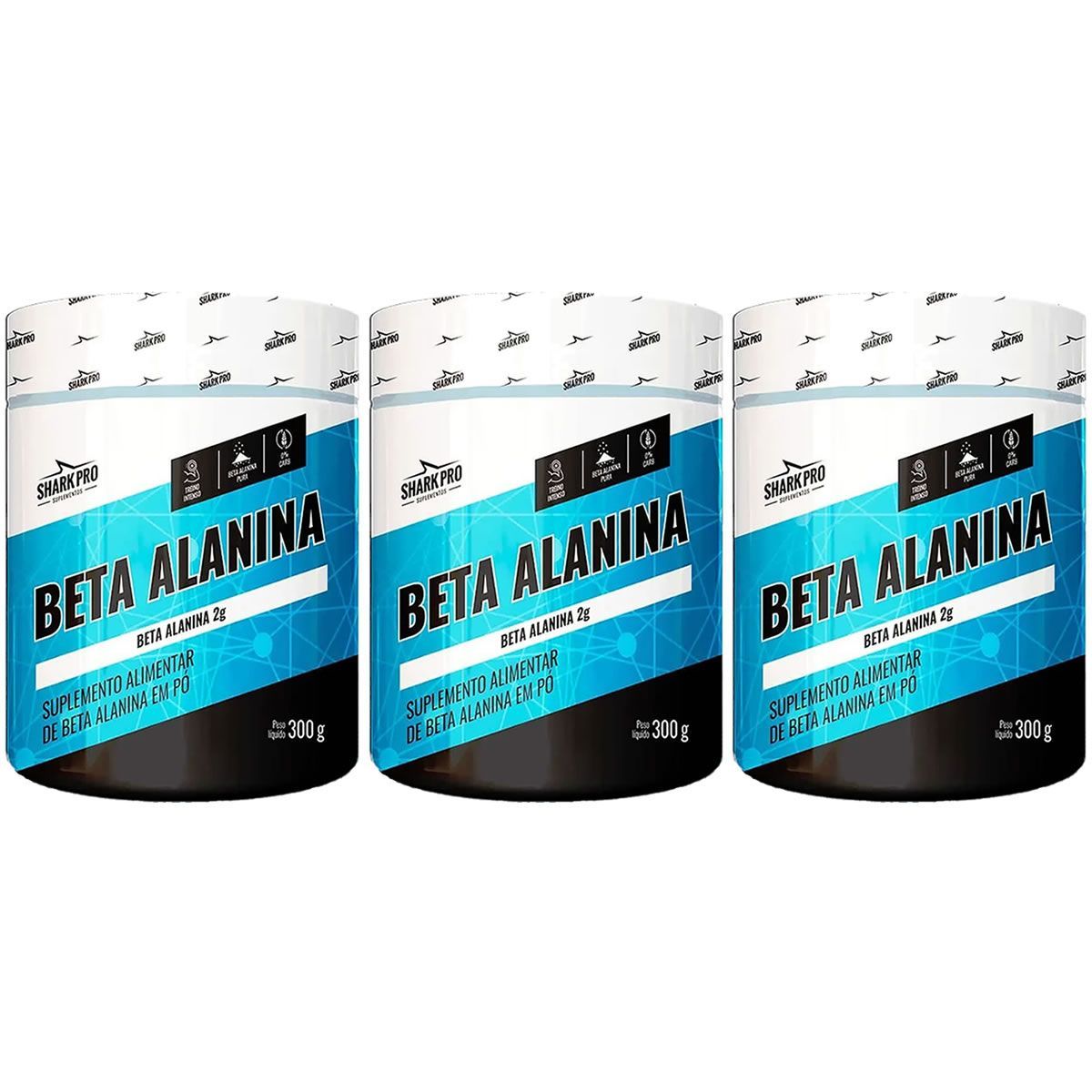 Kit 3X Beta Alanina - 300g - Shark Pro