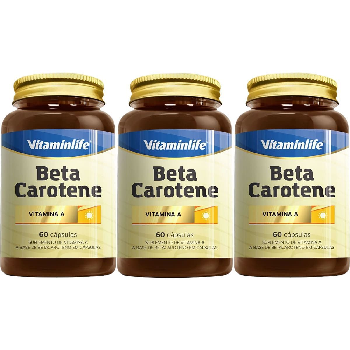Kit 3X Beta Carotene - 60 C�psulas - VitaminLife