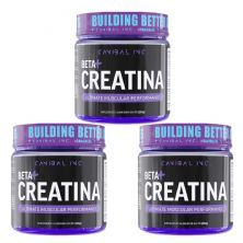 Kit 3X Beta + Creatina - 200g Natural - Canibal