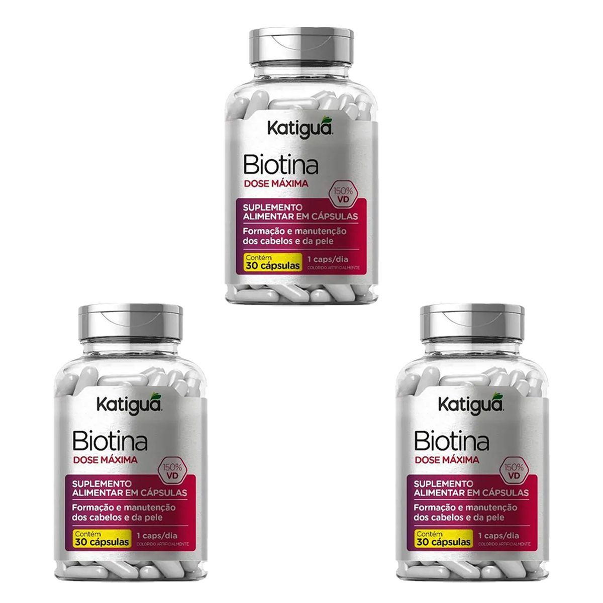 Kit 3X Biotina Dose M�xima - 30 C�psulas - Katigu�