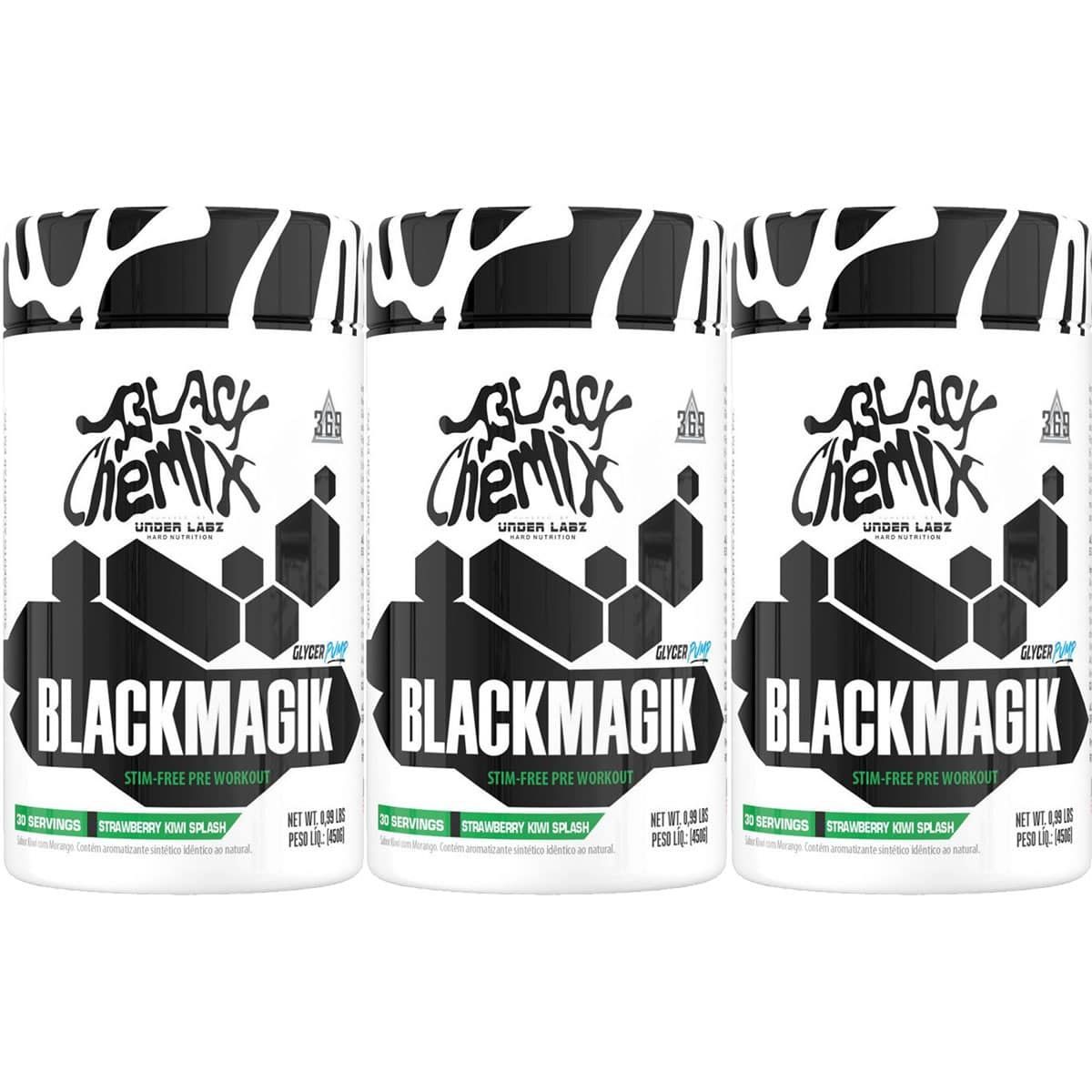 Kit 3X Black Magik - 450g  Strawberry Kiwi Splash - Under Labz