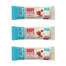 Kit 3X Body Protein Barra - 1 Unidade 40g Morango - Equaliv