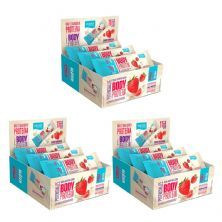 Kit 3X Body Protein Barra - 9 Unidades 40g Morango - Equaliv