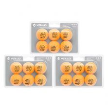 Kit 3X Bola T�nis de Mesa 3 Estrela - 6 Unidades Laranja - Vollo Sports