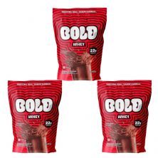 Kit 3X Bold Whey - 450g Refil Chocolate ao Leite - Bold