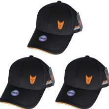 Kit 3X Bone Unissex Fechado - Preto e Laranja - New Millen