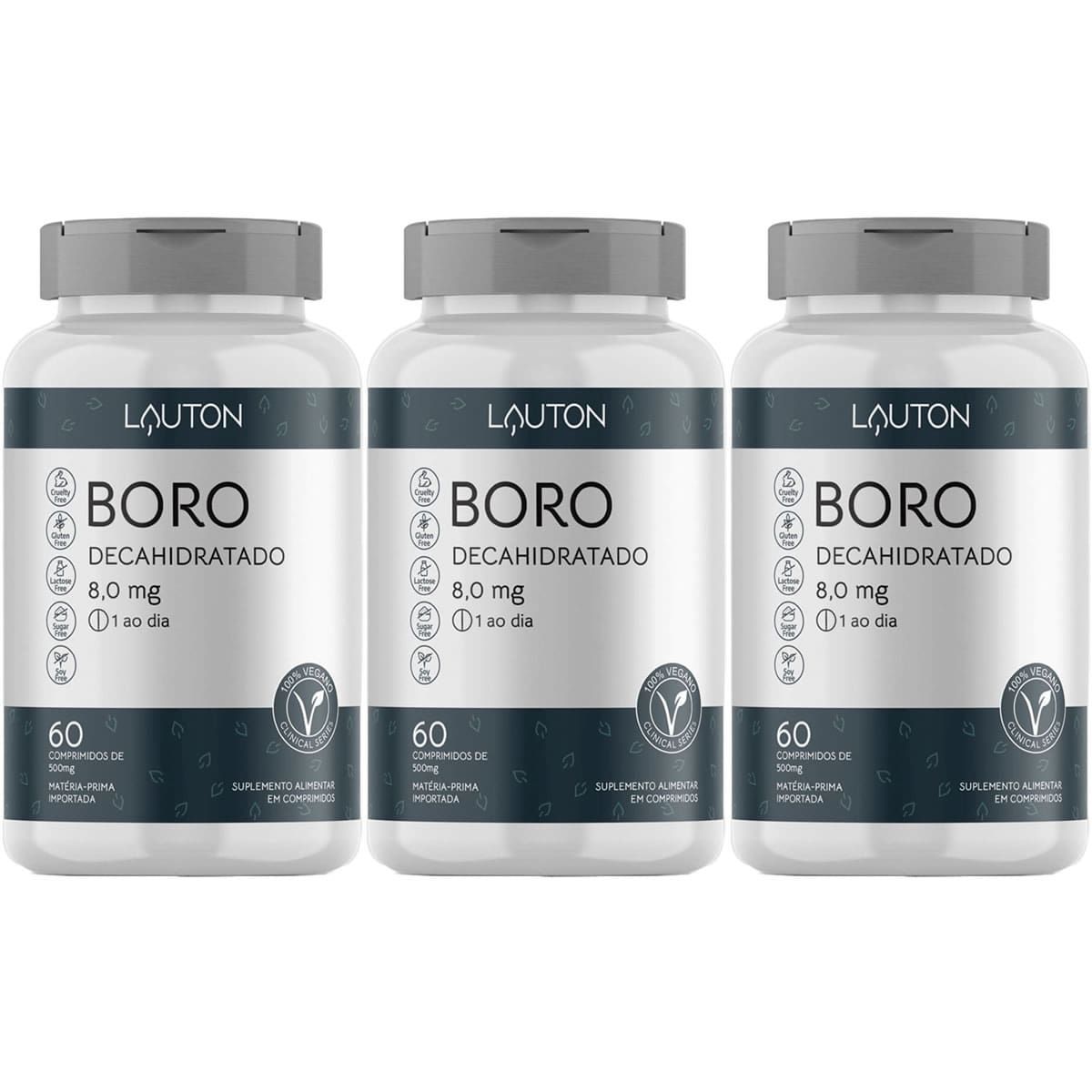 Kit 3X Boro Decahidratado - 60 Comprimidos - Lauton Nutrition