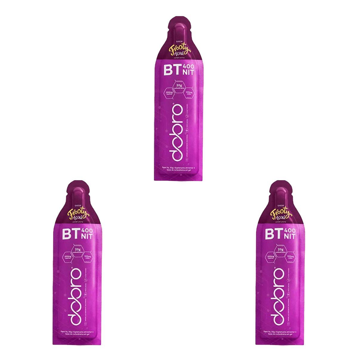 Kit 3X BT Nitrato Gel - 1 Sach� 30g Frutop A�a� - Dobro