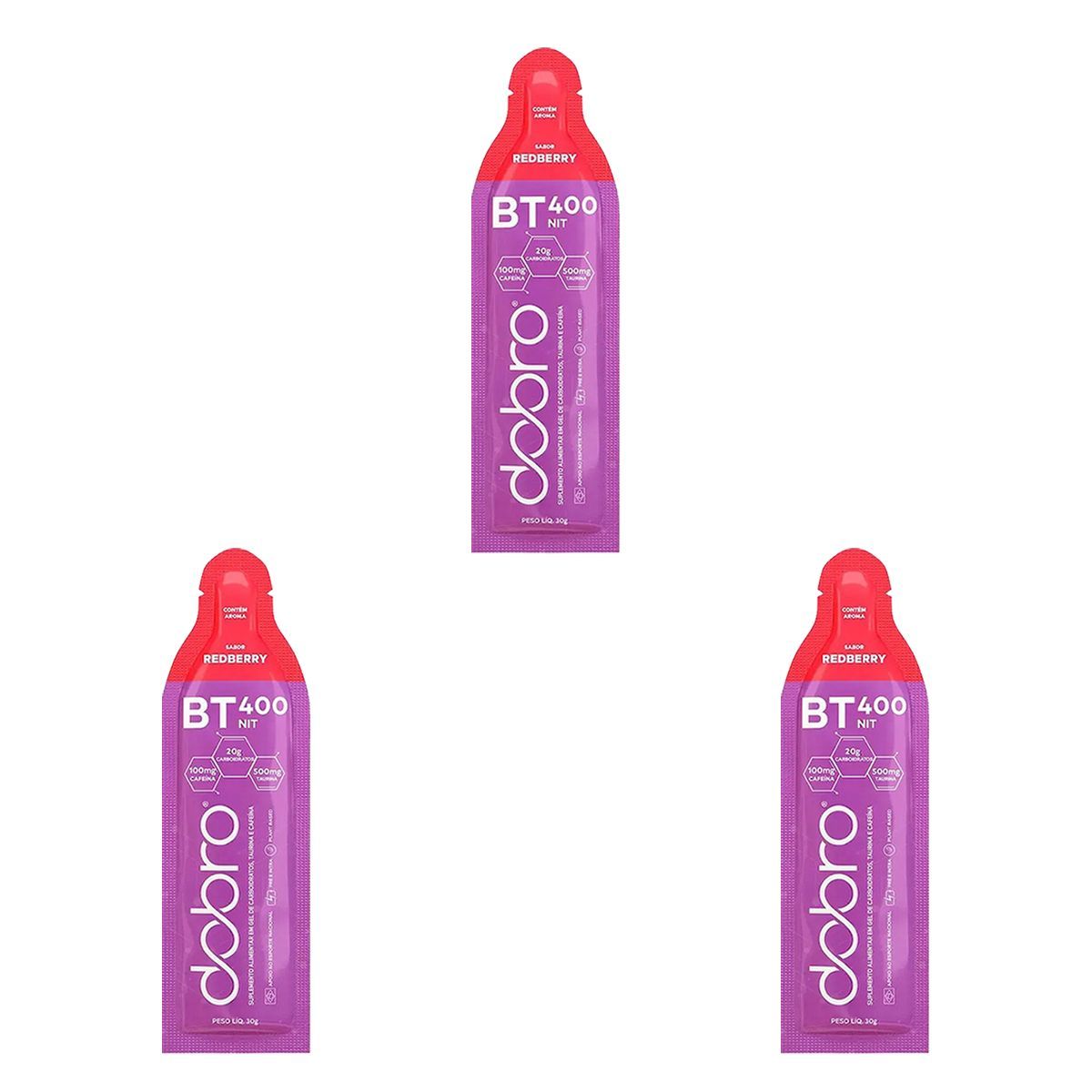 Kit 3X BT Nitrato Gel Cafe�na - 1 Sach� 30g Redberry - Dobro