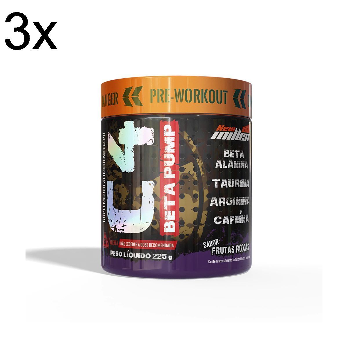 Kit 3X C4 Beta Pump Pr� Workout - 225g Frutas Roxas - New Millen