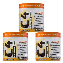 Kit 3X C4 Caffeine Free com Colina - 220g Laranja - New Millen