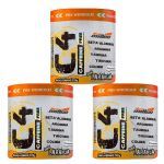 Kit 3X C4 Caffeine Free com Colina - 220g Laranja - New Millen