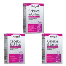 Kit 3X Cabelos & Unhas - 60 C�psulas - Katigu�