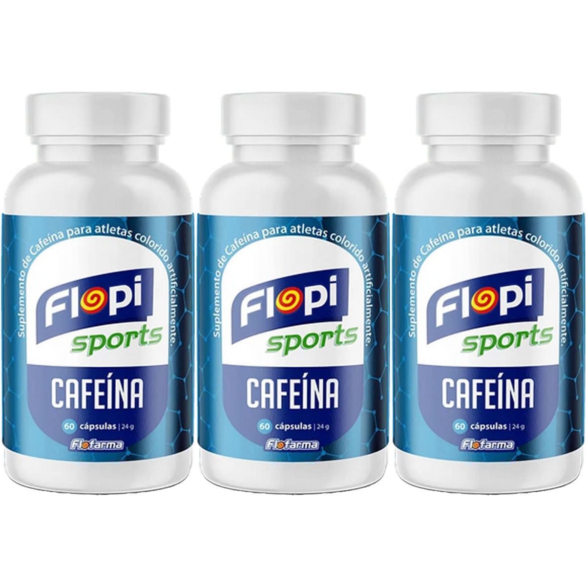 Kit 3X Cafe�na - 60 C�psulas - Flopi Sports