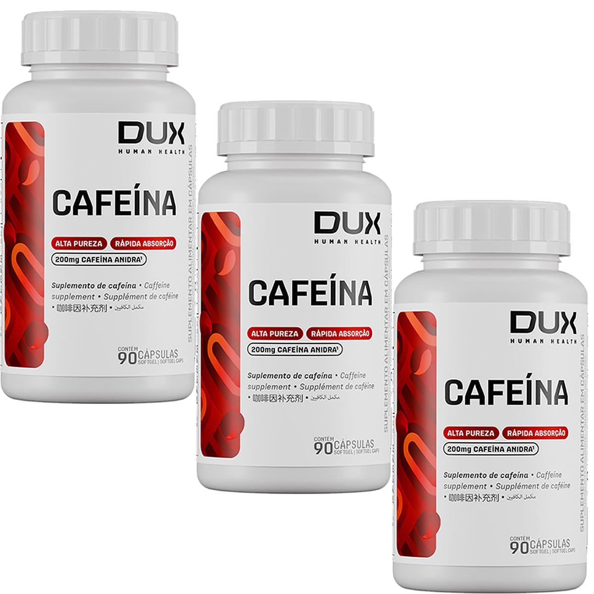Kit 3X Cafe�na -  90 C�psulas Softgel - Dux Nutrition