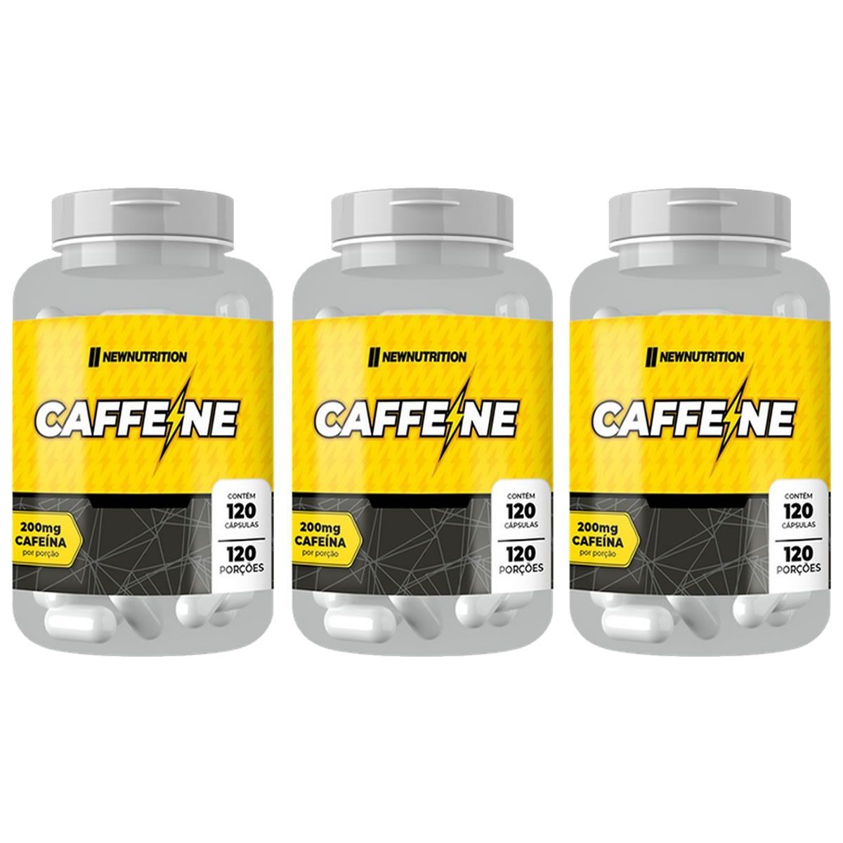 Kit 3X Caffeine 200mg - 120 C�psulas - NewNutrition