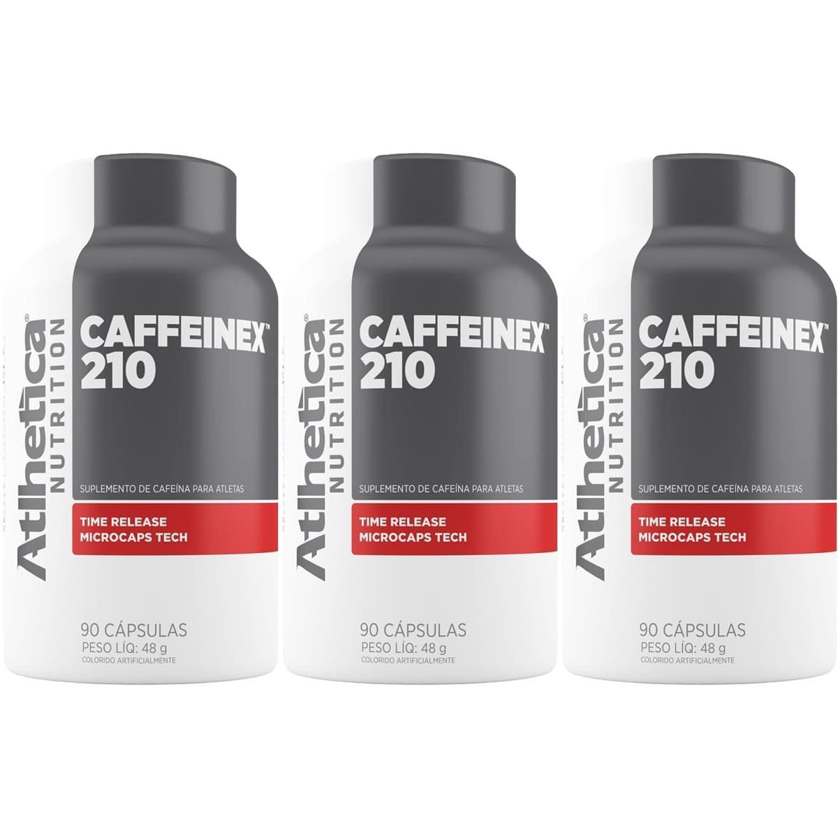 Kit 3X Caffeinex 210 - 90 C�psulas - Atl�tica Nutrition -
