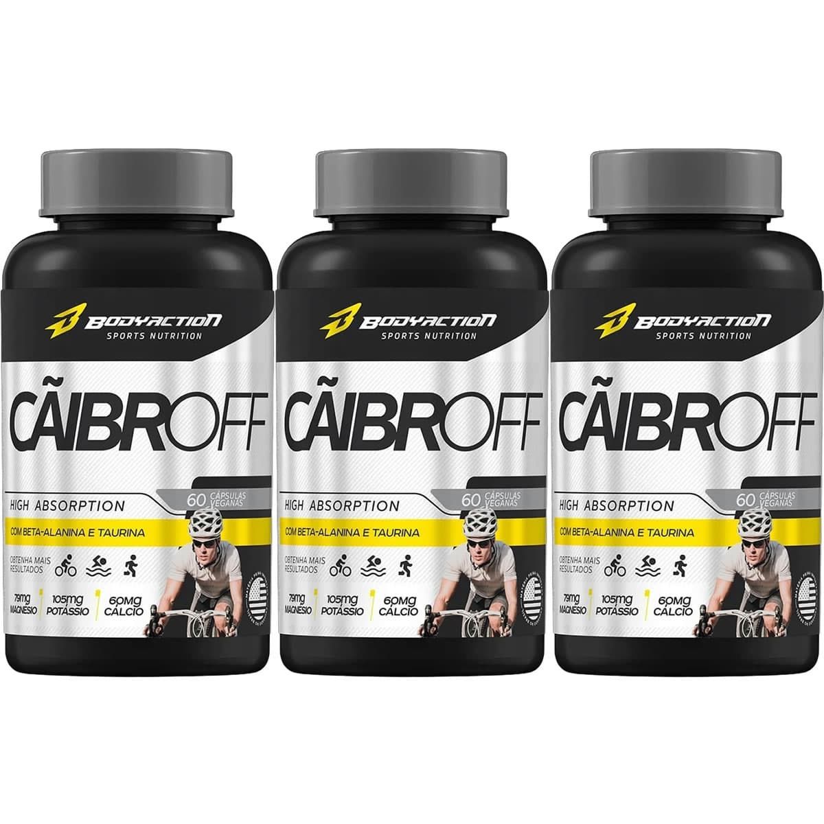Kit 3X C�ibroff - 60 C�psulas - BodyAction