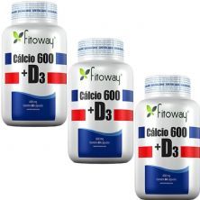 Kit 3X Calcio 600 + D3 - 60 C�psulas - Fitoway